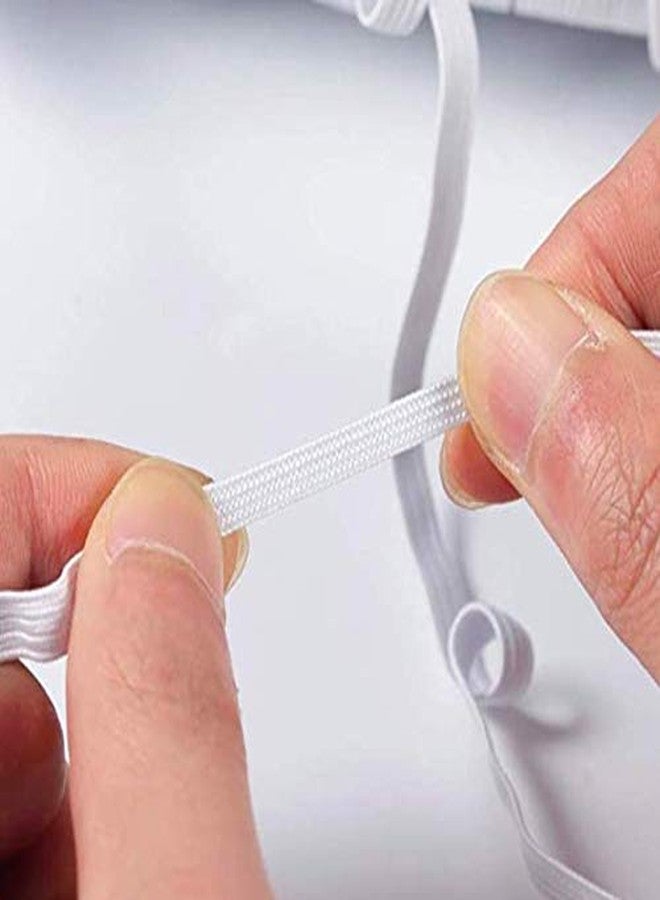 COSSESS White Knitted Elastic 4 mm X 300 Meters | C-3 Used in Masks AS Ear Loops | Used in Tailoring Activities - Image 1